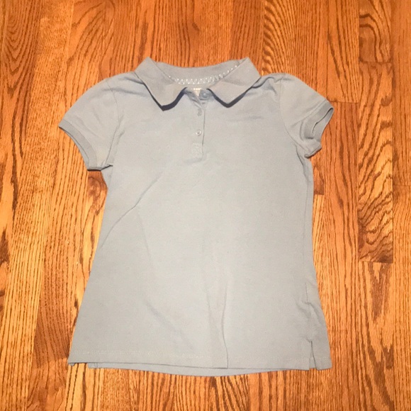 light blue collared shirt